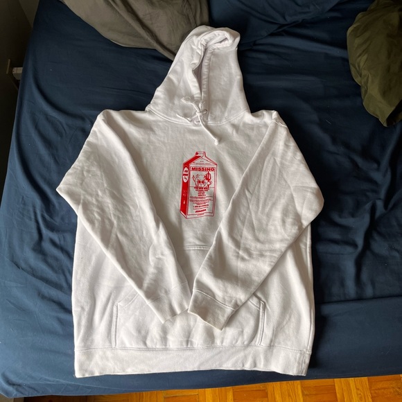 8thwndr White Thick Puffy printed hoodie - Picture 1 of 5